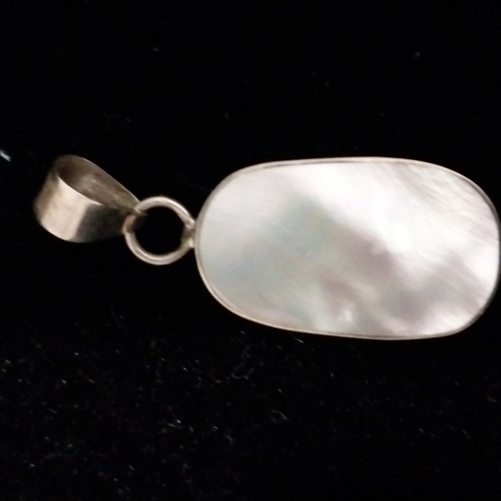 Mother of pearl and sterling pendant EUC
